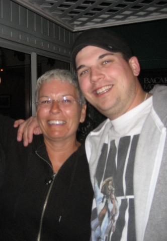 Mom and Zach at Mangoes.