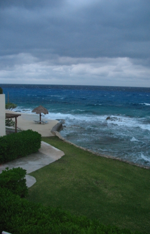 Cold north winds over Yucatan channel.