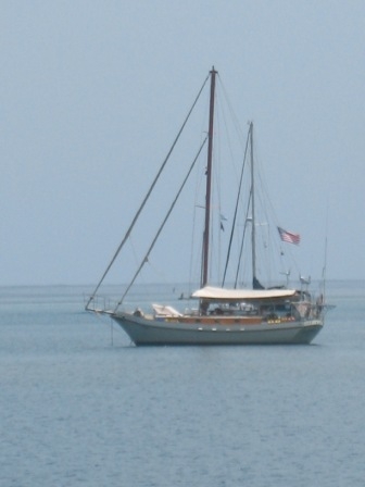 HB anchored in French Cay Harbor.