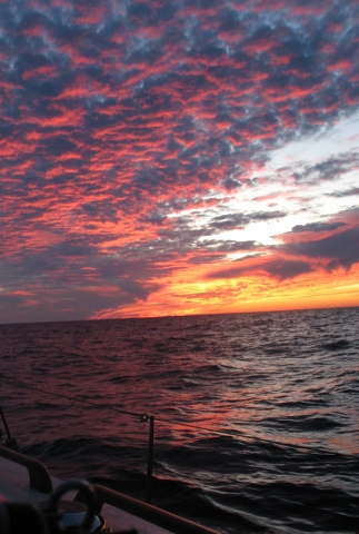 Sunset offshore to Florida.