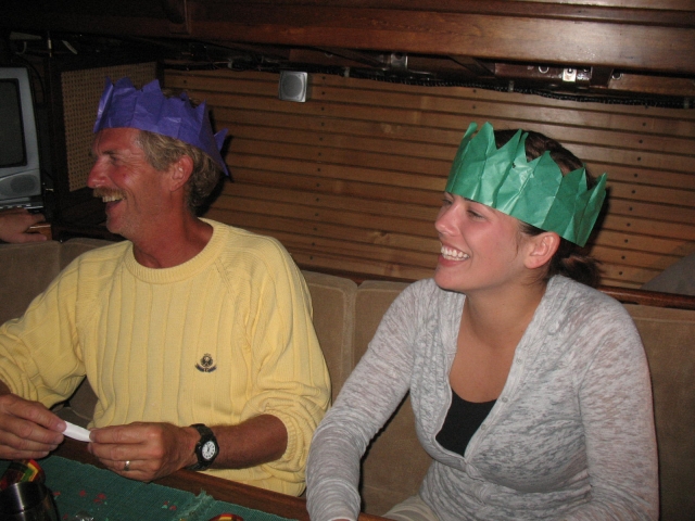 Em and her Dad Christmas
Georgetown, Exumas 12/08