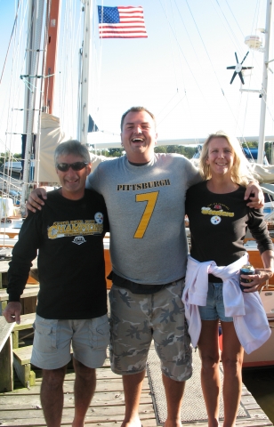 Baltimore surrounded by Pittsburgh! Dave, Chris and Margi