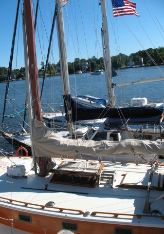 The line up off the dock.