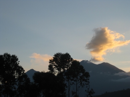 Volcanes Agua at sunset.