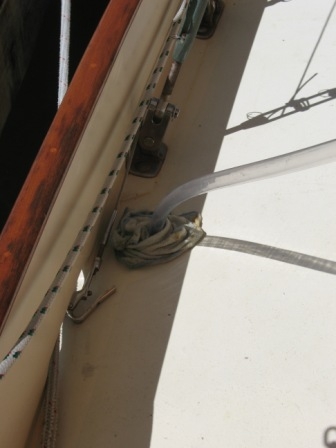 Drain tube leads 
to deck fill.